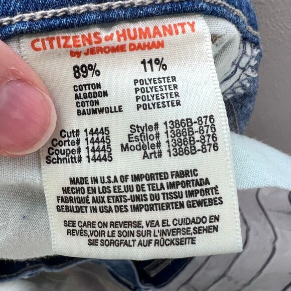 Citizens of Humanity Dani Cropped straight Boyfriend Jeans Sz 29 - Picture 8 of 9